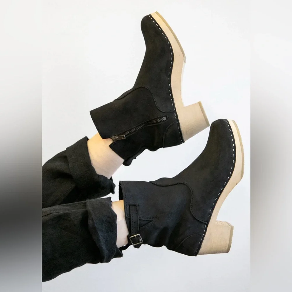 SANDGRENS New‎ York Clog Boots Black Nubuck 41 US 10-10.5 - Picture 15 of 16
